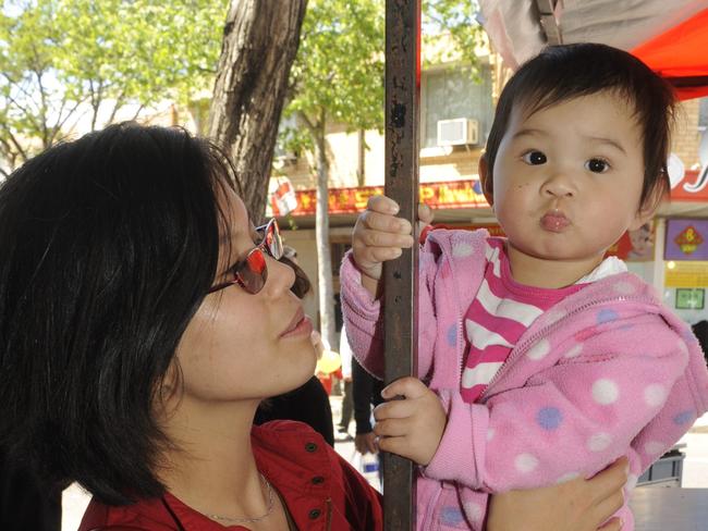 Serey Lor with her daughter Brianna Su, 10 months, from Canley Vale