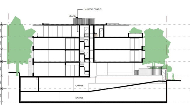 Sanctuary Point apartment plans showcase the underground car park.