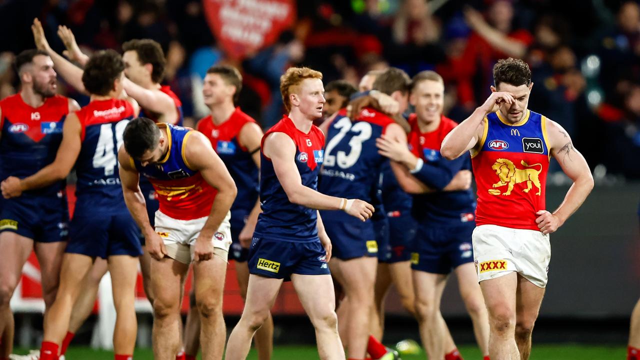 Lachie Neale of the Lions looks dejected (Photo by Dylan Burns/AFL Photos via Getty Images)