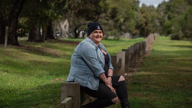 Nurse and volunteer Bec Frost has been dealing with melanoma for years. Picture: Brad Fleet