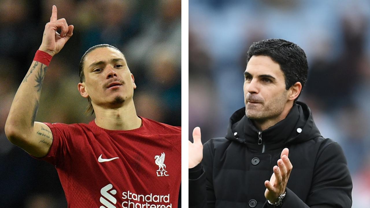 Darwin Nunez has found form at just the right time for Liverpool while Mikel Arteta's Arsenal showed a champion's mentality to win. Picture: Getty