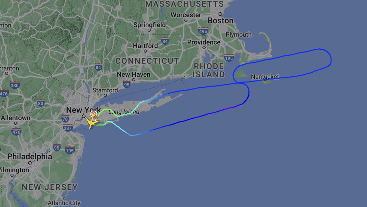 A Boeing 747 was forced to turn back after a horse escaped in the hold. Picture: FlightRadar24.
