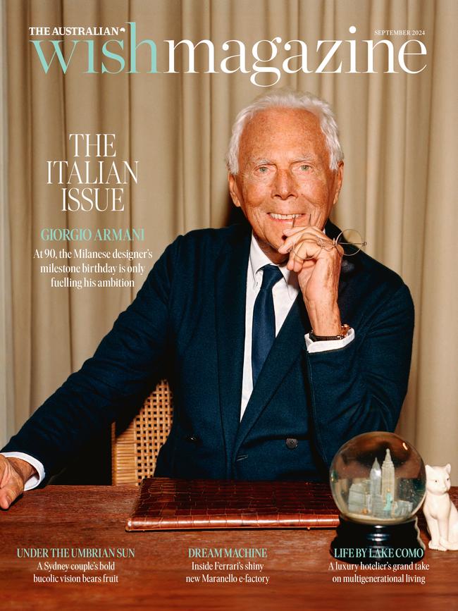 WISH Magazine cover for September 2024 starring Giorgio Armani. Picture: Alasdair McLellan