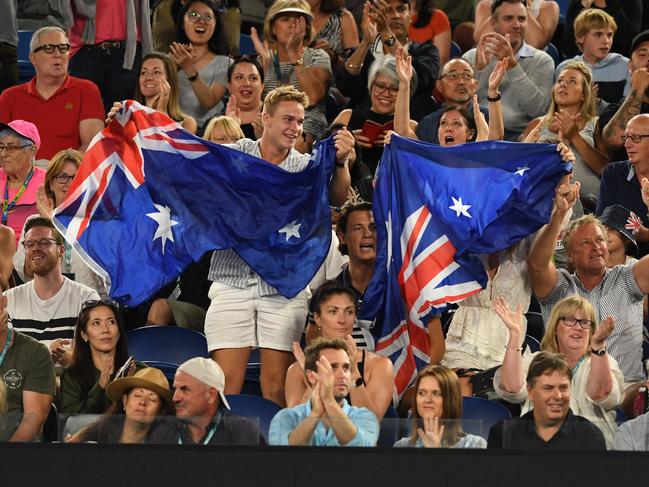 Tennis Australia are facing calls to embrace a full Australia Day celebration. Picture: Lukas Coch