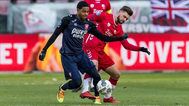 Netherlands-born Curacao international Michael Maria in Dutch top flight action for FC Twente in 2018. Picture: VI Images via Getty Images