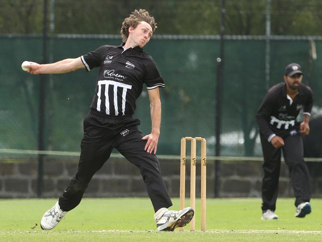 Chris Bridle took 4-31 for Camberwell on Saturday. Picture: Hamish Blair