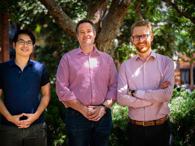 Quantum Brilliance co-founders Mark Luo, Dr Marcus Doherty and Dr Andrew Horsley.