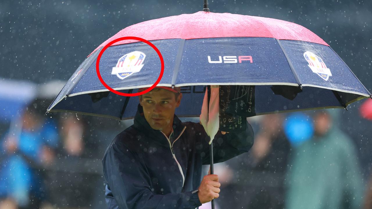 Bryson DeChambeau’s umbrella selection caused a stir at the PGA Championship.