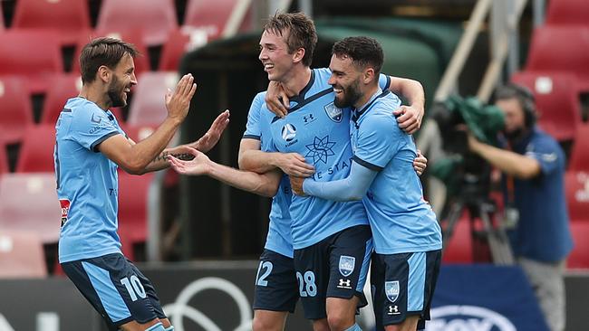 Calem Nieuwenhof scored a goal in Sydney FC’s 2-1 win.