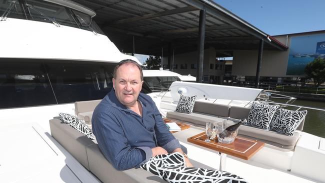 Riviera CEO Wes Moxey aboard the new S72 yacht. Photo: Richard Gosling