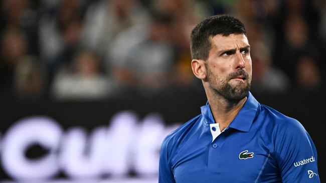 Novak Djokovic was tested against Australian Alexei Popyrin, but his class shone through on the court. Picture: Lillian Suwanrumpha/AFP.