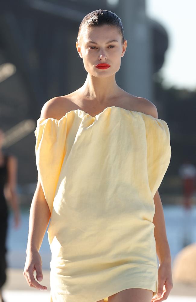 The brand staged its AAFW show at Northern Wharf Boardwalk, Circular Quay. Picture: Getty Images