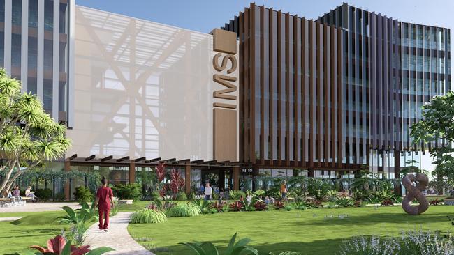 The Charles St view of a proposed Cairns private hospital to be built and operated by Integrated Medical Services. Picture: Peddle Thorp Architects.