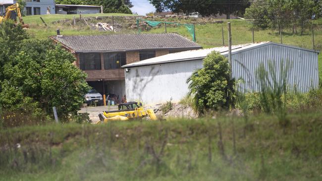 The property at Dural in Sydney’s north west where the caravan containing explosives was relocated to before the discovery. Picture: Jeremy Piper