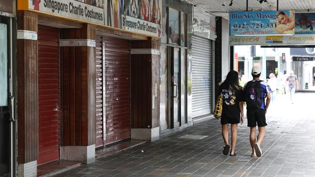 The Singapore Charlie's costume shop in the Shields Street Mall has been closed for years, and no new tenant has been found for the store. Picture: Brendan Radke
