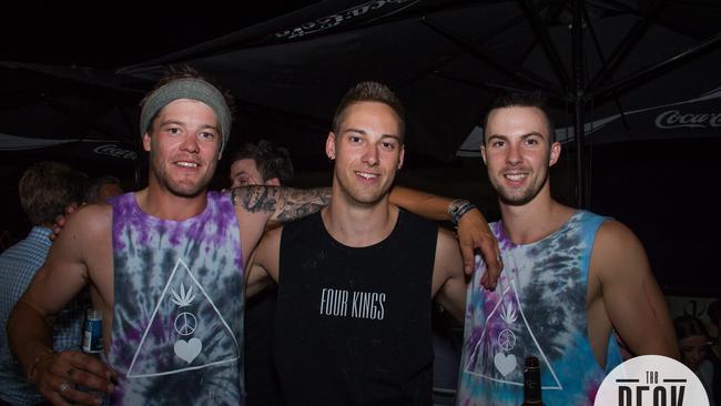 Three lads enjoying The Deck on December 21, 2015. Picture: The Deck Facebook Page