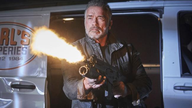 Arnold Schwarzenegger returns as more human in Terminator: Dark Fate.