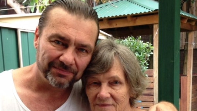 Anthony Caristo, 54, pictured with his mother. He died in 2017 after being tasered by an ACT police officer. Picture: Supplied.