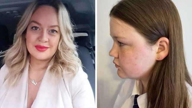14yo girl kicked out of class over earrings. Picture: SWNS