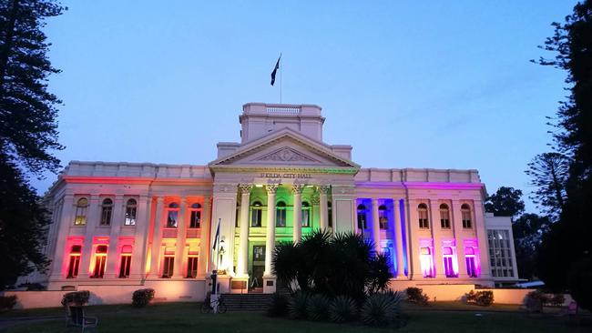 The council spent thousands lighting up St Kilda Town Hall in support marriage equality.