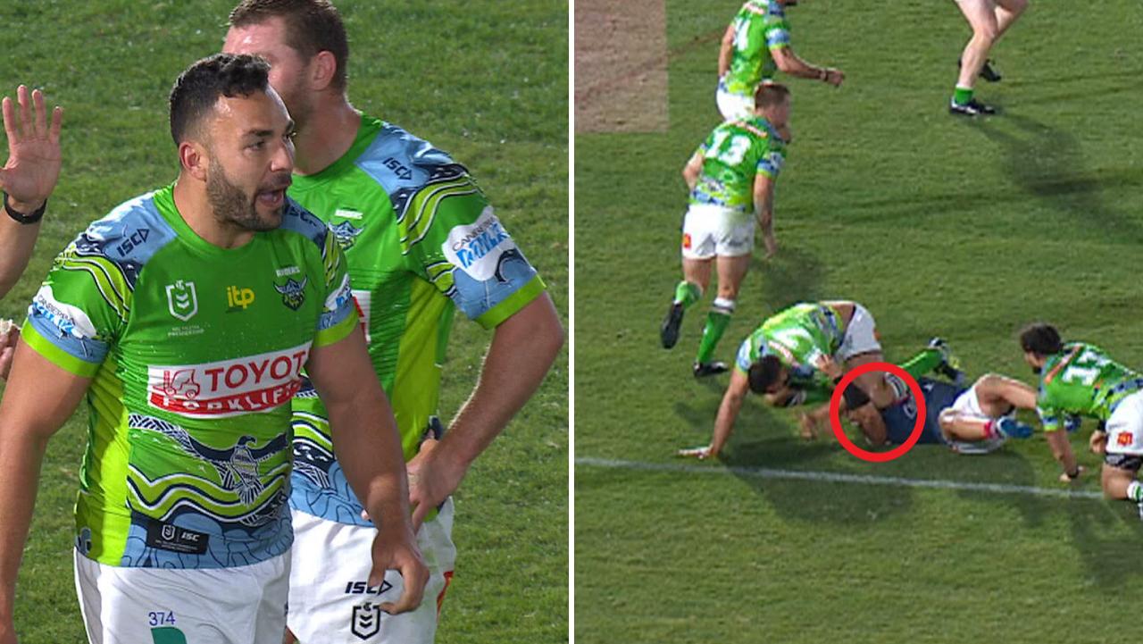 Nrl 2021 Sydney Roosters V Canberra Raiders Ryan James Knee On Jared