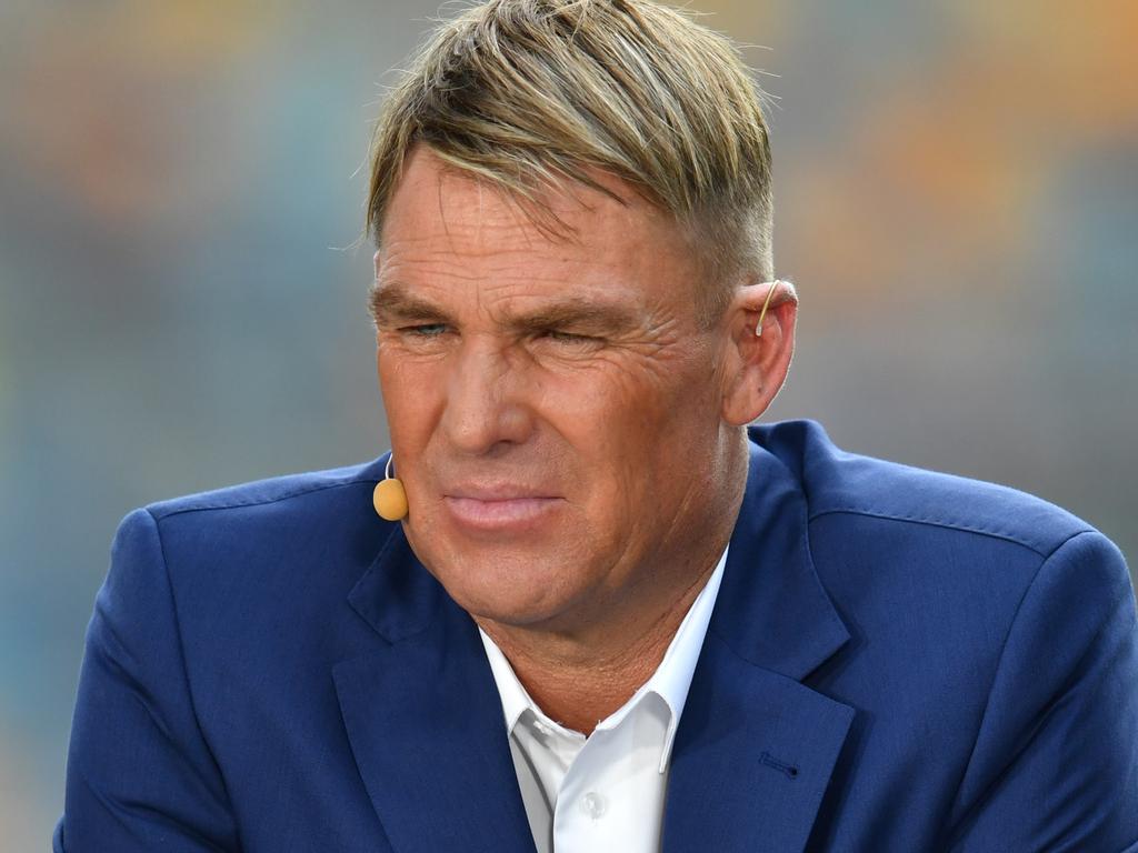 Shane Warne deep in concentration.