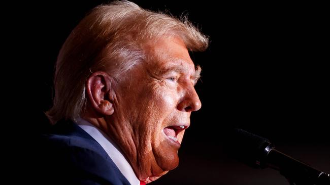 Republican presidential nominee, former US President Donald Trump, speaks at a rally at the Gaylord Rockies Resort and Convention Center on October 11. Picture: AFP