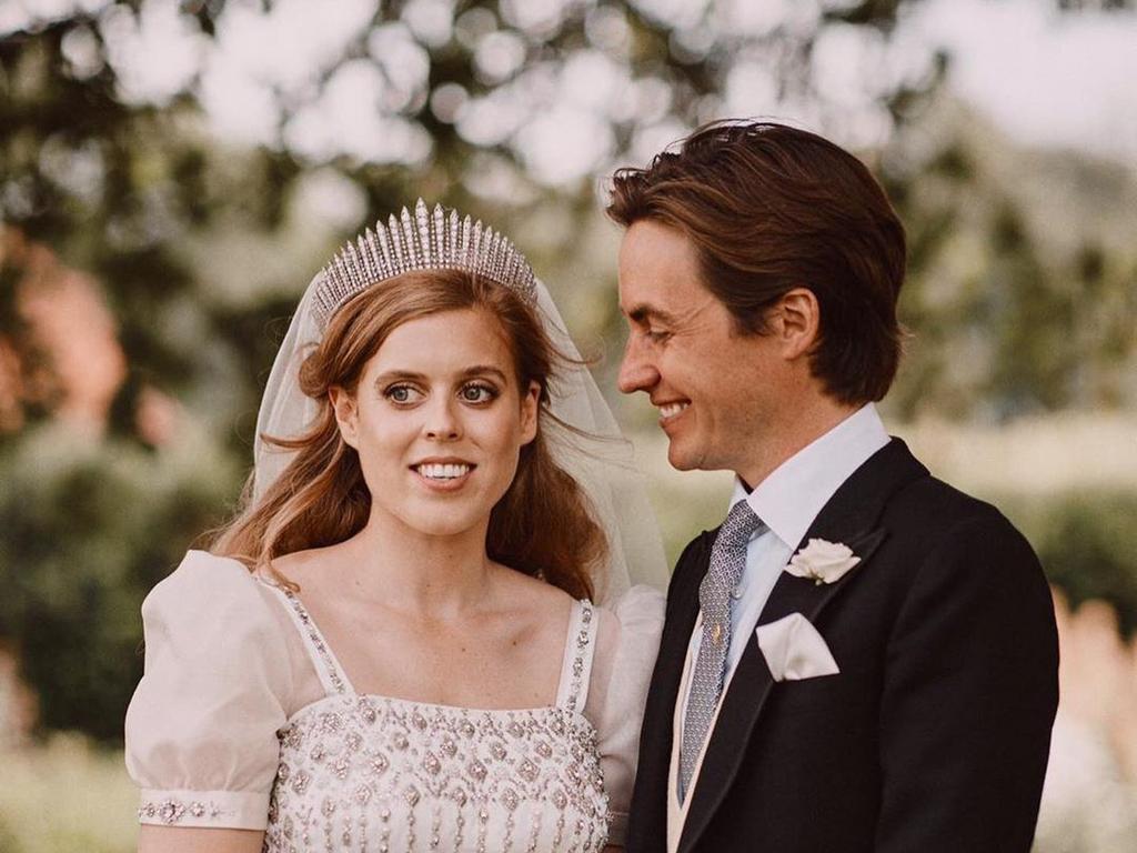 Princess Beatrice with Edo Mapelli Mozzi on their wedding day. Picture: Instagram