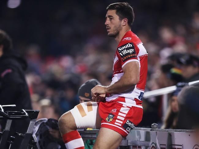 Ben Hunt was injured in the Dragons’ loss to Penrith but insists he’ll be fit for Origin I. Picture. Phil Hillyard