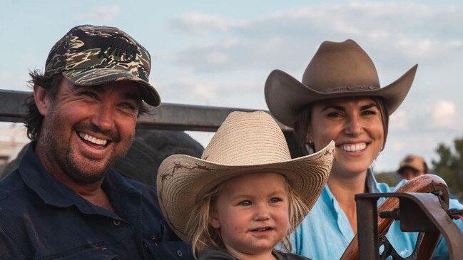 Matt Wright with wife Kaia and son Banjo.