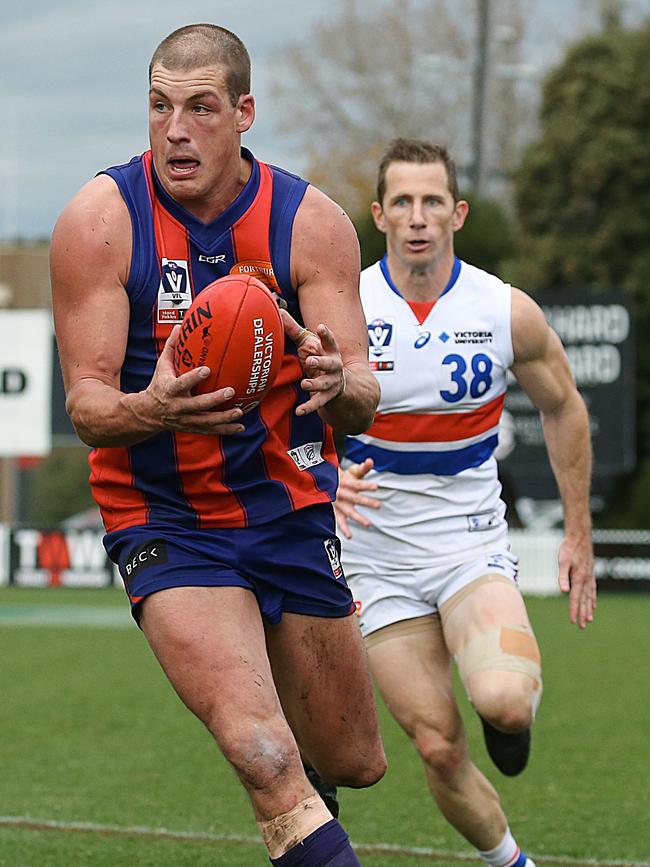 Port Melbourne ruckman Tommy Goodwin.