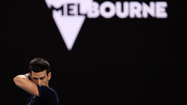 Novak Djokovic was unable to defend his Australian Open title in Melbourne. Picture: AFP