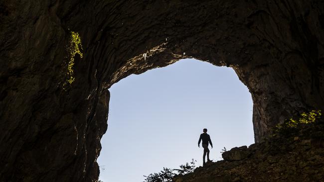 The entrance to South Glory Hole cave in Yarrangobilly Caves, Kosciuszko National Park. Picture: Dylan Robinson