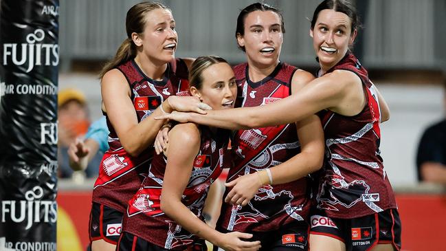 Richmond and Essendon played out a draw in Darwin in 2024. Picture: Dylan Burns/AFL Photos via Getty Images