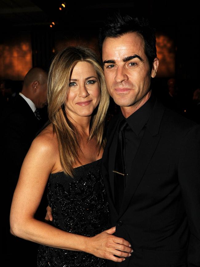 Before her most recent connection with Billy Ray Cyrus, the last man Hurley was linked to was Jennifer Aniston’s ex Justin Theroux. (Photo by Kevin Winter/Getty Images for DGA)