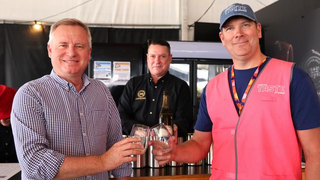 Premier Jeremy Rockliff and Taste of Summer chair Jarrod Nation. Picture: Supplied.