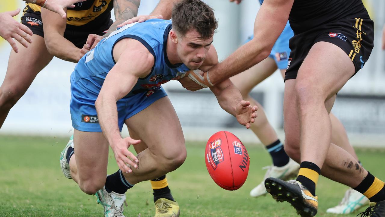 Sturt’s Will Snelling in action against Glenelg in Round 15. Picture: David Mariuz/SANFL