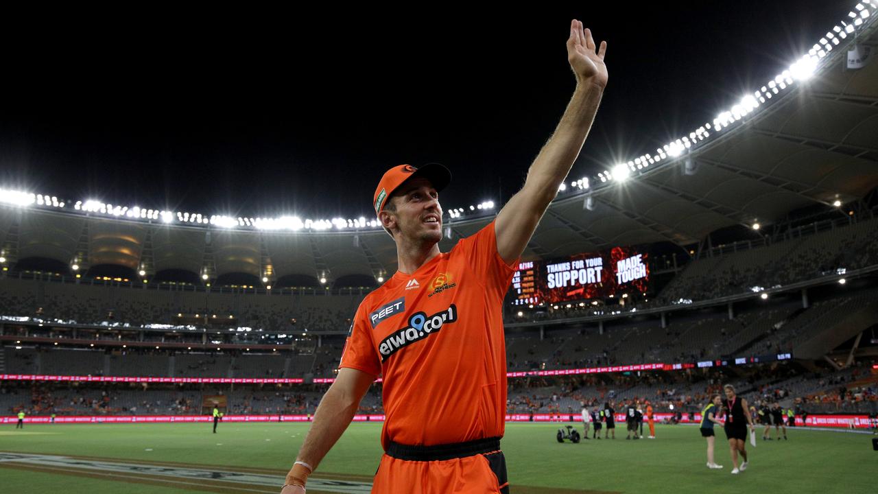 Mitchell Marsh is back playing but not back bowling just yet. Picture: AAP