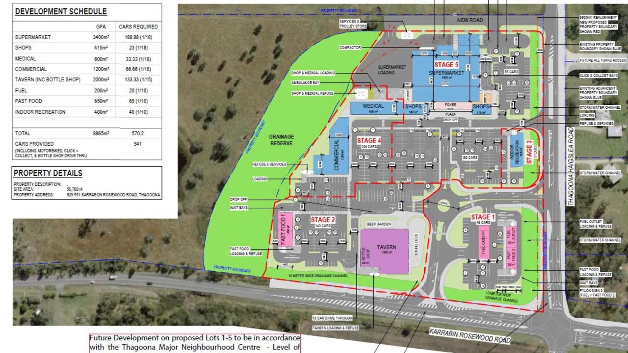 Plans for Thagoona Neighbourhood Centre. Picture: Thomson Adsett/Landpartners