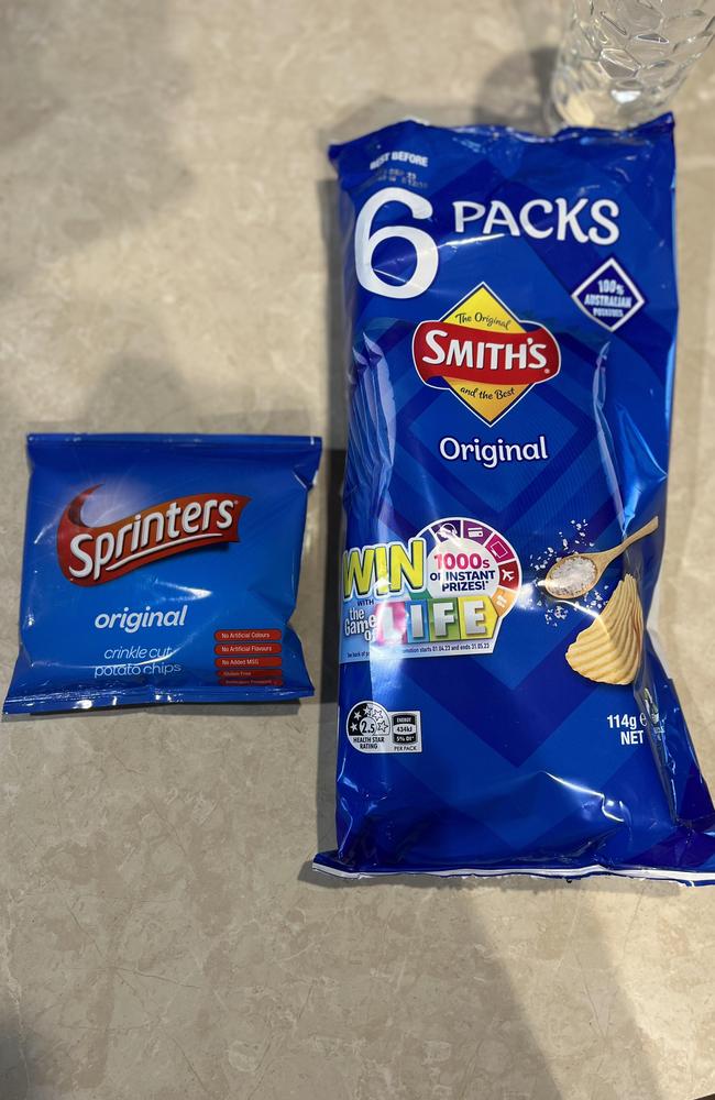 Bag of chips picture ‘proves’ a theory many shoppers have had about supermarkets. Picture: Reddit