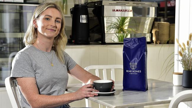 Bec Maisey, owner of Little Pegs, has opened a new coffee shop at Strand Emporium in the city. PICTURE: MATT TAYLOR.