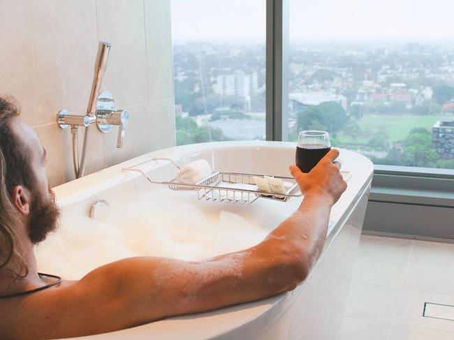 Jailed “wanderluster” Bryan Loyson pictured at a luxury Sydney hotel before his arrest. Picture: Instagram