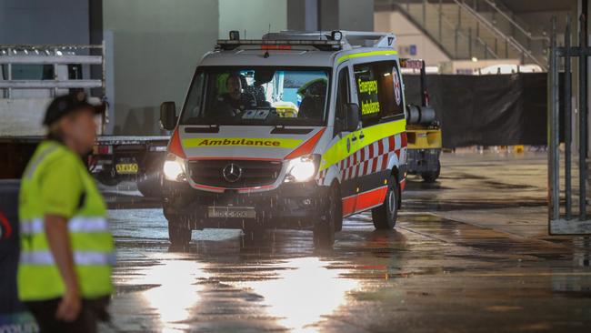 Ambulance crews were on standby for any suspected drug overdoses. Picture: Dean Asher