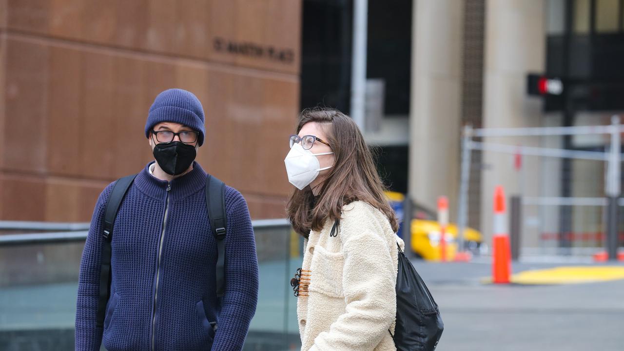 Australians are being urged to start wearing face masks again in the wake of a spike in Covid-19 cases. Picture: NCA NewsWire / Gaye Gerard