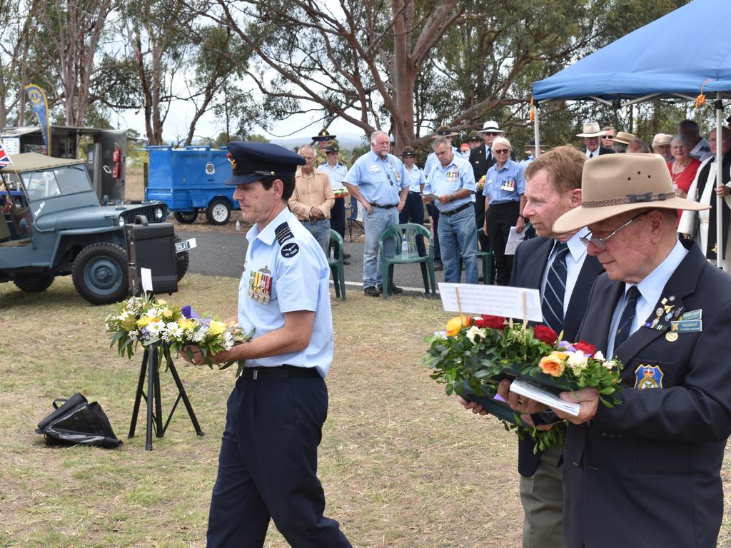 Guests and members of the public were invited to lay wreaths at the memorial