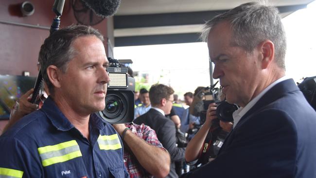 A contractor for the Gladstone Ports Corporation was suspended after putting Bill Shorten on-the-spot over tax breaks.