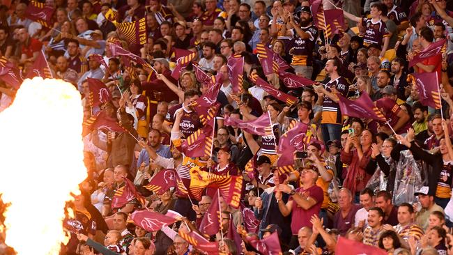 NRL fans have flooded Brisbane for Magic Round. Image: Bradley Kanaris/Getty Images