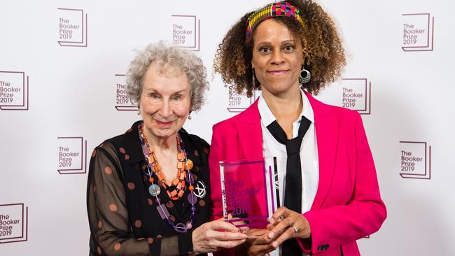 Joint winners Margaret Atwood and Bernadine Evaristo during 2019 Booker Prize Winner Announcement photocall at Guildhall on October 14, 2019 in London, England. Photo: Jeff Spicer/Getty Images