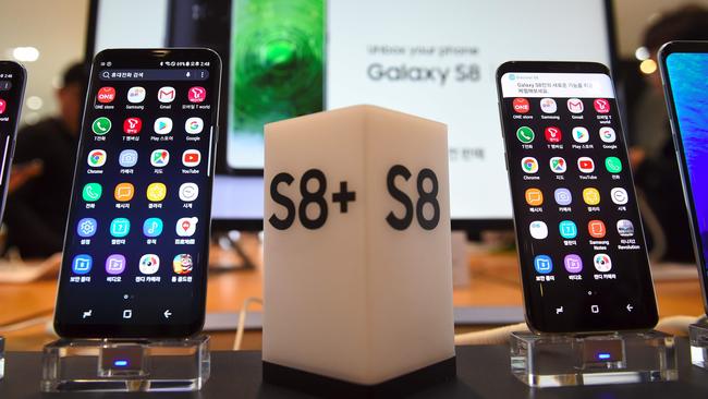 Samsung's new smartphone Galaxy S8 and S8+ are hotly in demand. Picture: AFP Photo