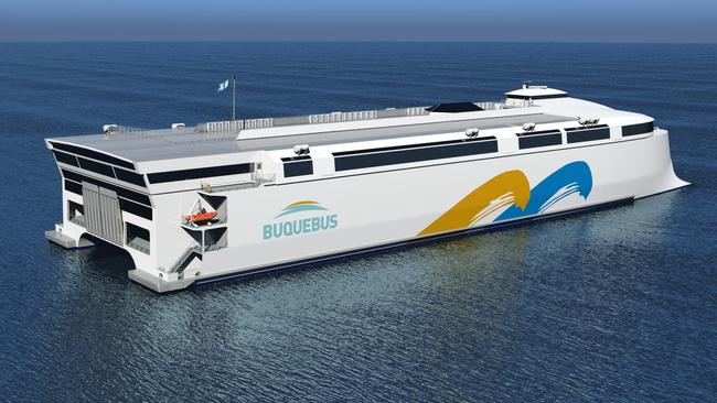 Early designs of the electric powered ferry Incat is set to clinch a deal on to build for South American customer Buquebus.